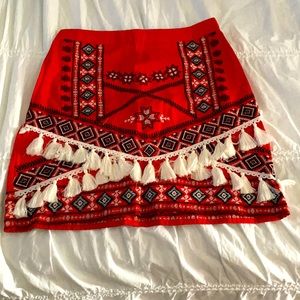 River Island orange vibrant skirt US 6 Brand New!